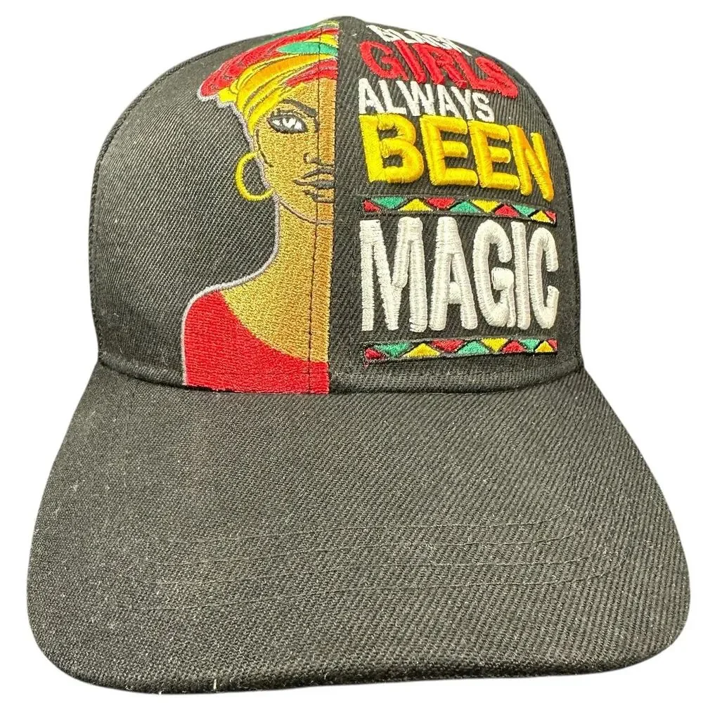 BLACK GIRLS ALWAYS BEEN MAGIC Snapback Hat Cap Big Embroidered Logo